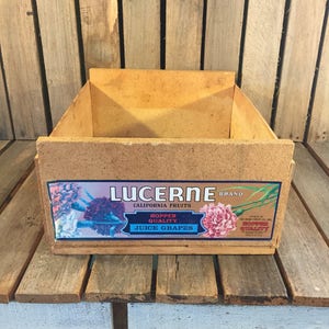 Lucerne California Fruits Crate, Fruit Crate