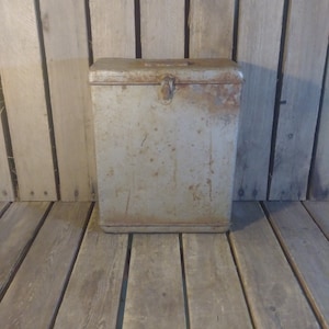 Rusty File Box, Vintage Storage Box