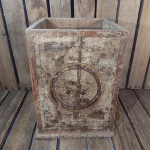 Antique Wooden Storage Box | Rustic Primitive Crate | Farmhouse Decor