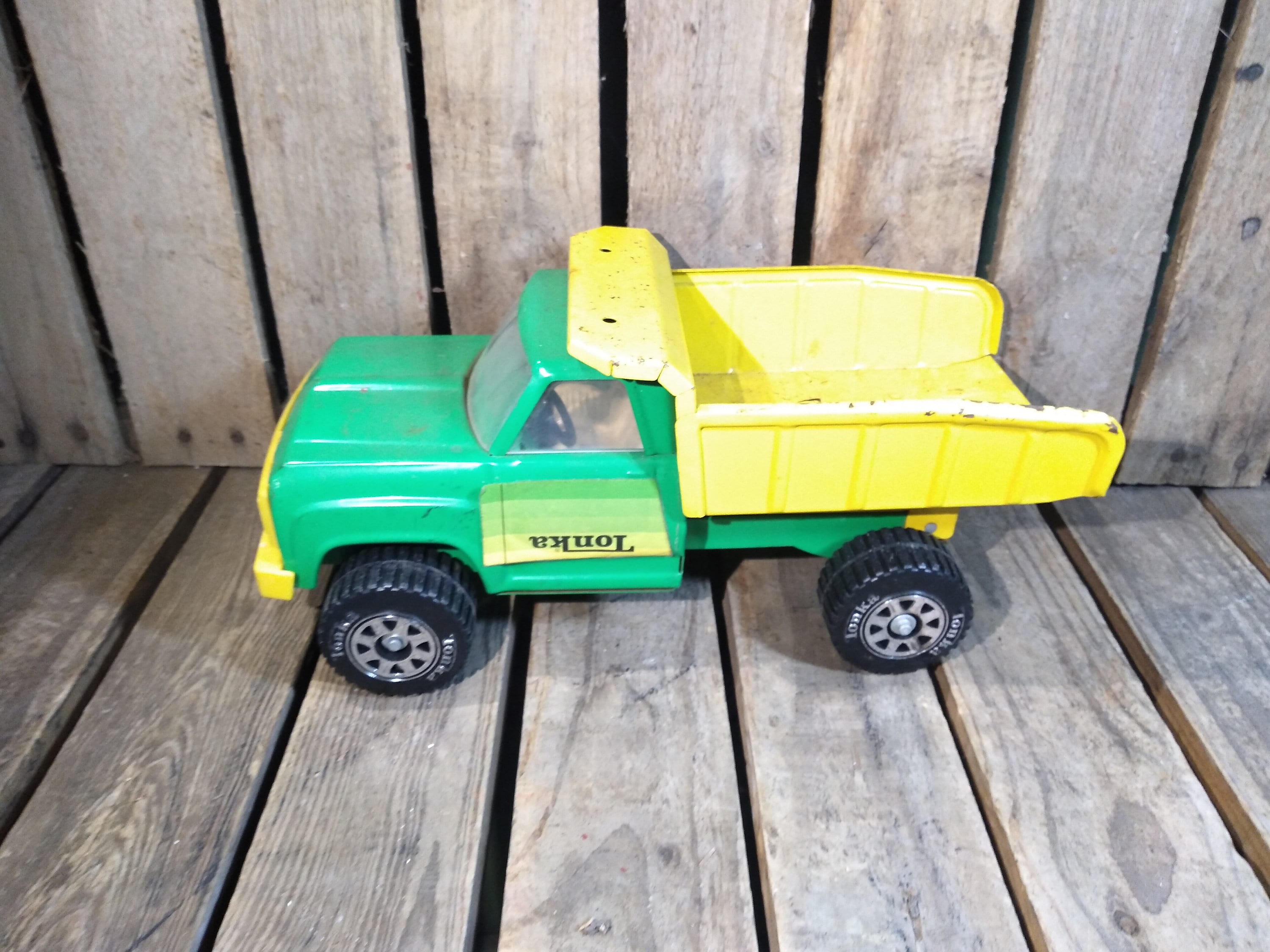 Camion Tonka Regular 2953 Pick-up USA Jaune - Tôle Et Plastique - 18 Cm - Vintage Occasion