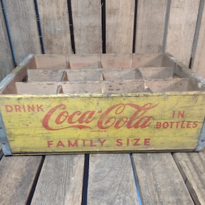 Coca Cola Family Size Wooden Bottle Crate 1965 - Etsy