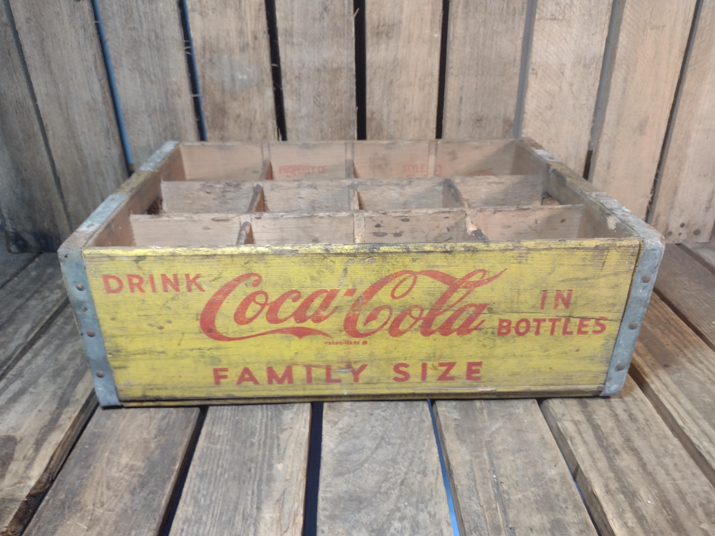 Coca Cola Family Size Wooden Bottle Crate 1965 - Etsy