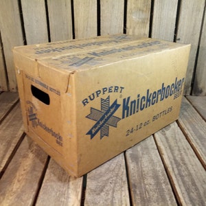 Vintage Ruppert Knickerbocker bière boîte caisse brasserie publicité