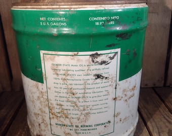 Rusty Vintage Quaker State Oil Can: Antique Garage Decor - Etsy