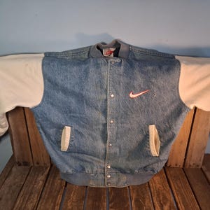 Vintage Nike Jean Jacket - Etsy