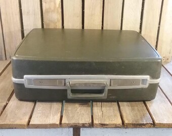 Vintage Green Suitcase, Samsonite Suitcase,