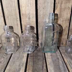 4 Antique Glass Bottles