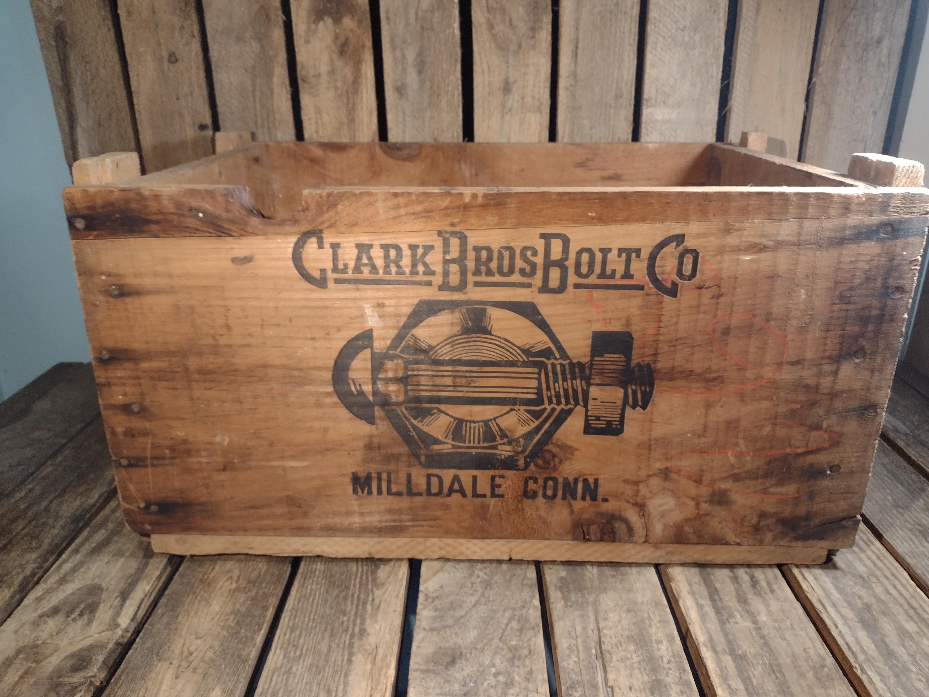 Vintage Clark Bros Bolt Co Wooden Crate (22x14.5x12 Inches) - Etsy