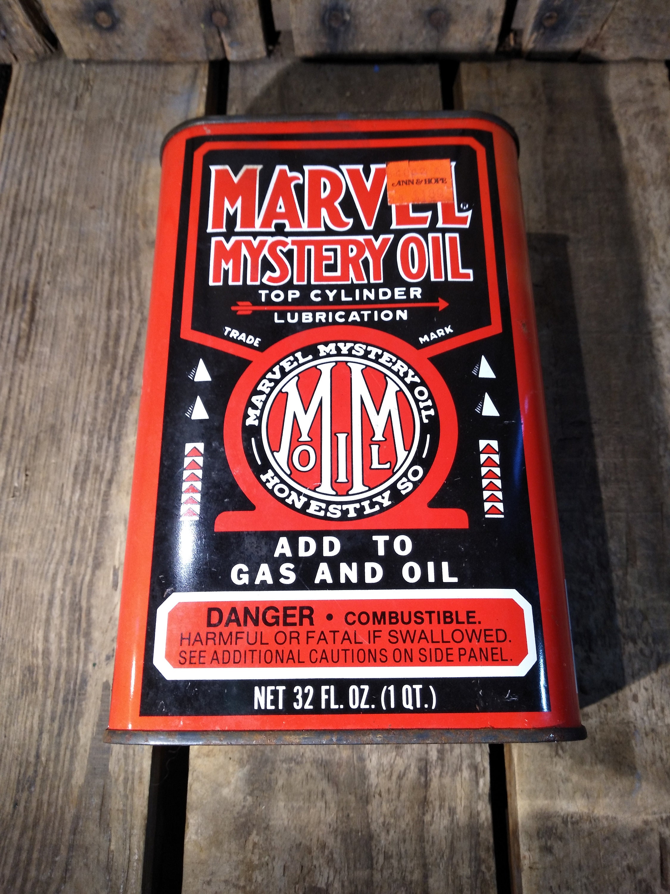 Vintage Mystery Marvel Oil Can - Etsy