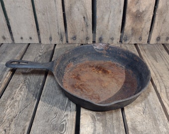 Sartén vintage oxidada de 9 pulgadas