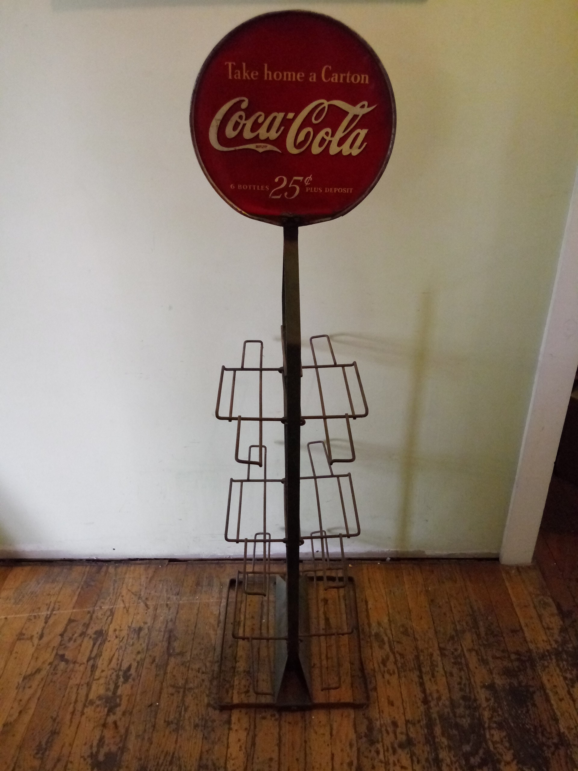 Antique Coca Cola 6 Pack Display Rack - Etsy
