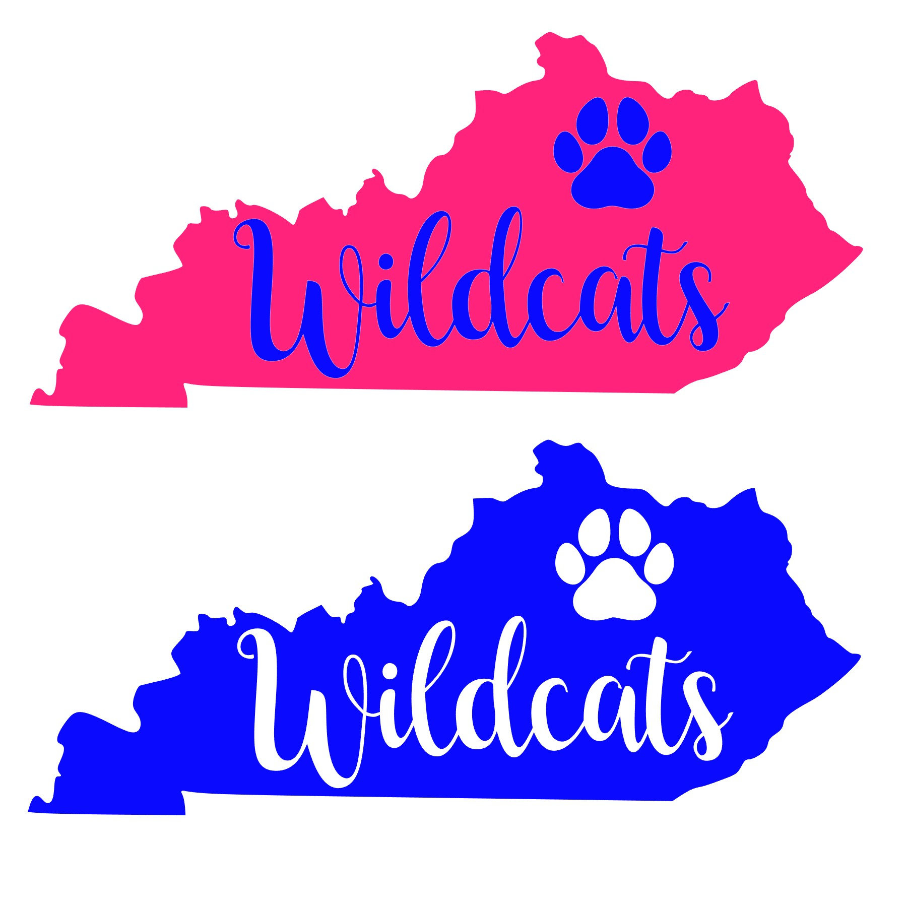 Kentucky svg wildcats svg ky svg paw print svg kentucky Etsy