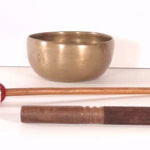 ANTIQUE SINGING BOWL with ringer and optional mallet- Manipuri Style. We hand select for sound quality on our regular trips to the Himalayas