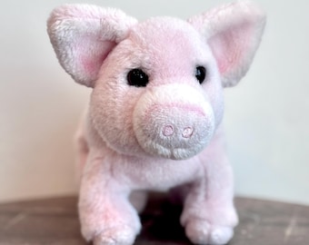Douglas Cuddle Toy 10” Pink Pig Plush Standing Stuffed Animal Farm Piglet