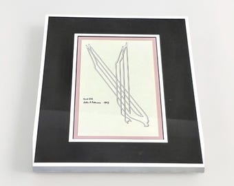 Vintage 1992 Signed Minimalist Abstract Knot 226 Framed Art By John Peterson