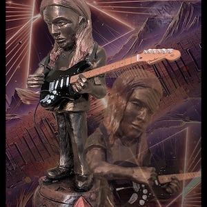 The David Gilmour / Pink Floyd / Dark Side of the Moon 17&quot; Tribute Statue