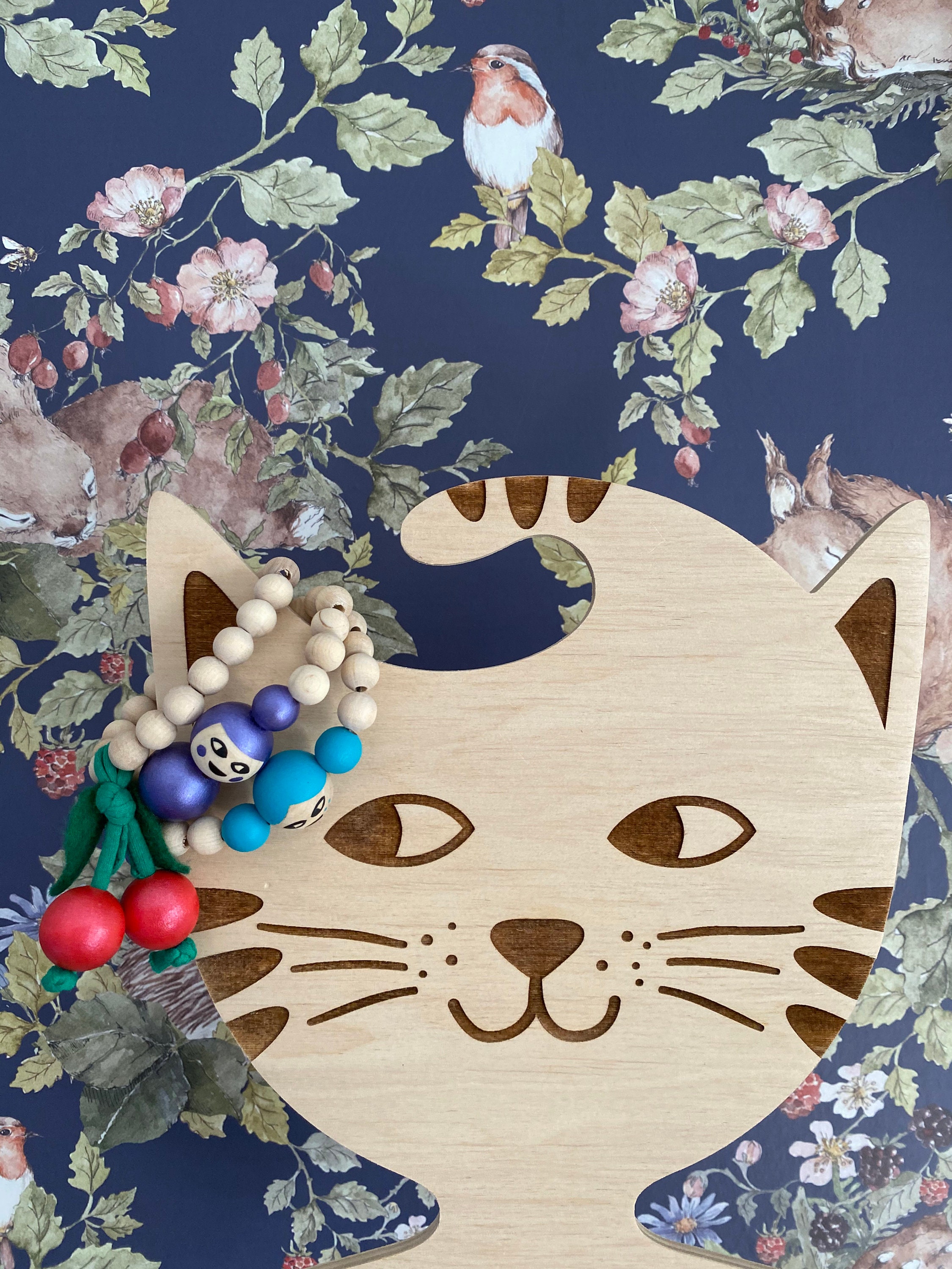 Wooden Cat Clothes Hanger Neutral Boho Nursery Decor Kitty Etsy