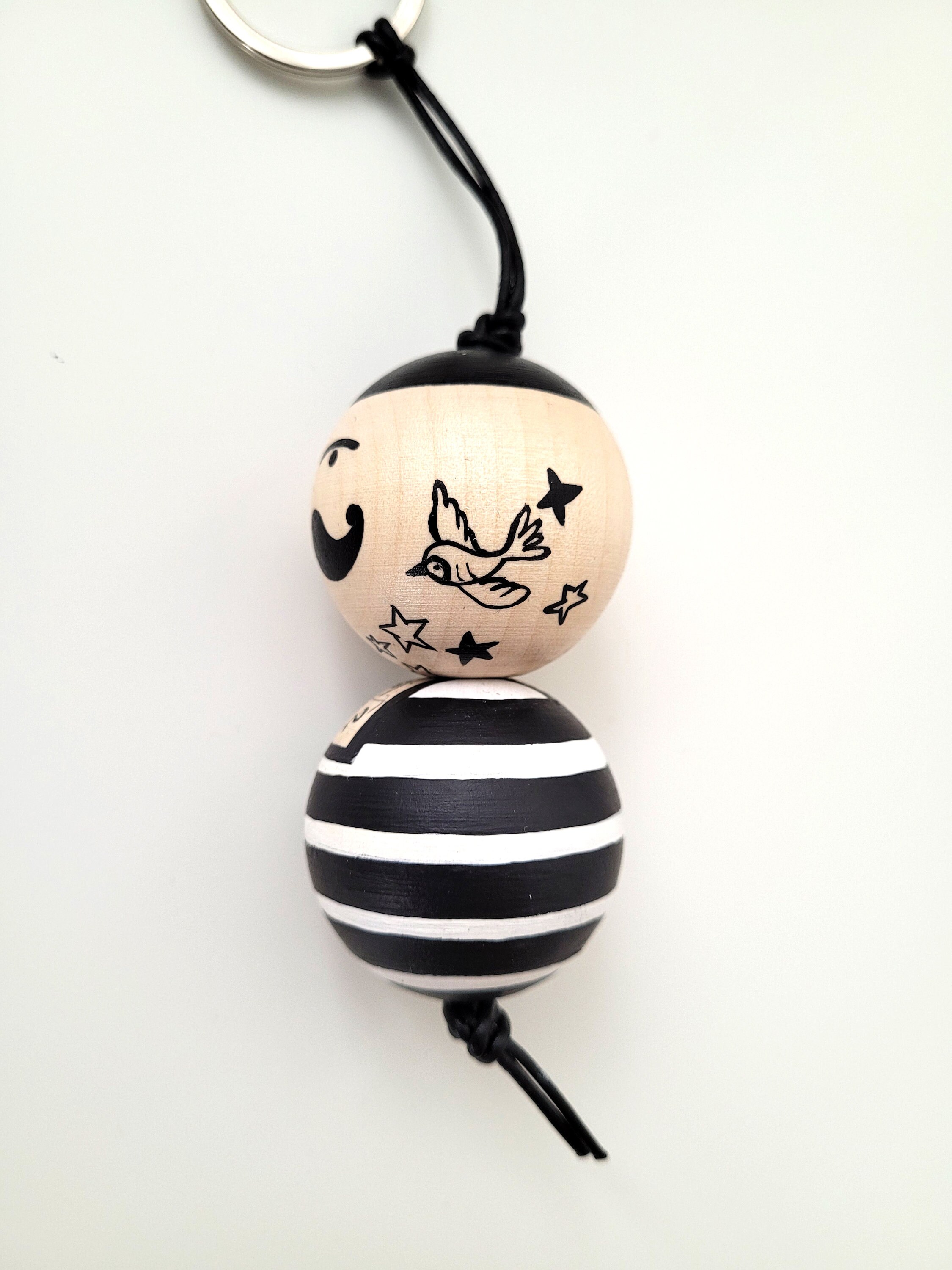 Kokeshi Keyring Sailor Man cuentas de madera llaveros | Etsy