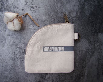 Durable Canvas Coin Purse – Zippered Minimalist Wallet