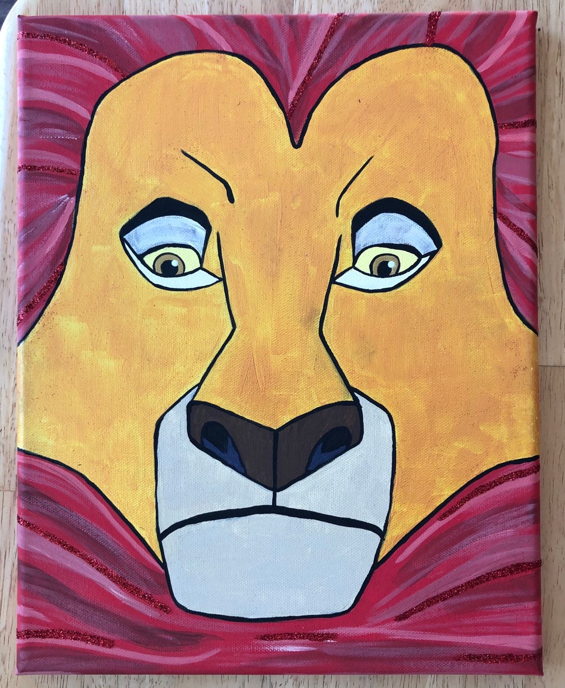 Lion King Mufasa Canvas Painting Etsy Denmark