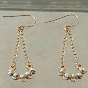 Fan earrings, Dangle earrings, Gold silver earrings, Gold chain earrings, Chandelier earrings, Dangle gold earrings,long Gold drop earrings