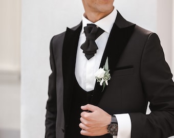 Pajarita elegante para hombre, corbata negra para caballeros, corbata elegante de boda, Regalo para él