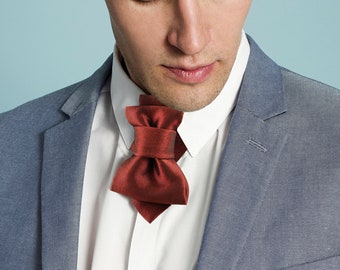 Wedding tie, Red or blue unique design necktie,  Party necktie, Bow tie for groom