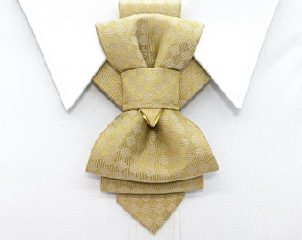 Yellow tie for stylish, Wedding bo wtie, Unique tie for groom, Elegant unisex necktie, Unique necktie "Linden Blossom"