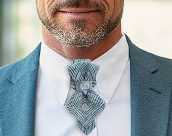 Unique bow tie, Original blue groom necktie, Elegant stylish and unique party tie, The tie that dresses you up, Gift for stylish men