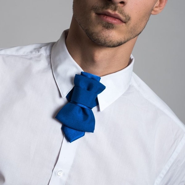 Nœud papillon bleu, cravate de mariage élégante créée par Ruty design
