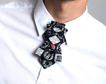 Novelty tie, Black bow tie, Unusual original and elegant necktie