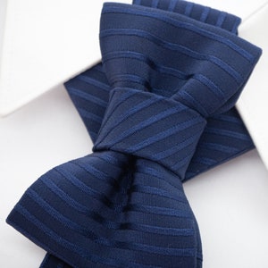 Blue wedding bow tie, Unique design tie for men,  Blue luxury hand made necktie for groom, Blue bow tie, Necktie for elegant and stylish men