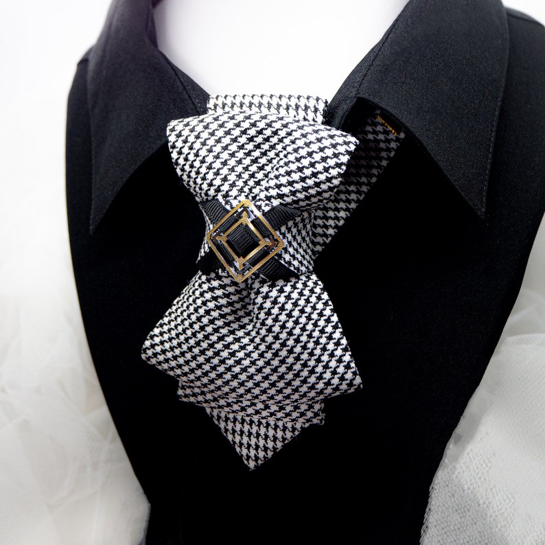 Black and White Elegant Neck Tie for Women Ladies Stylish - Etsy