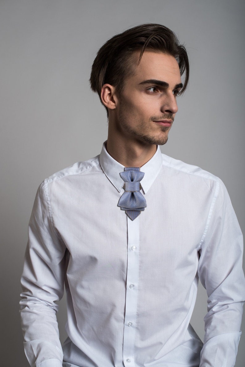 Grey Bow Tie, Hopper tie, Wedding bowtie, Tie for stylish created by Ruty design No pocket square