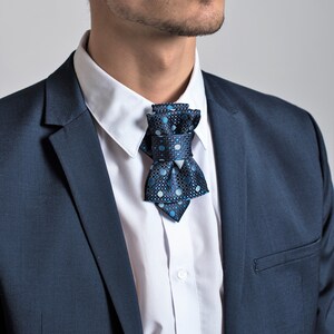 Elegant bow tie, Blue tie for men, Wedding bowtie created by Ruty Design image 3