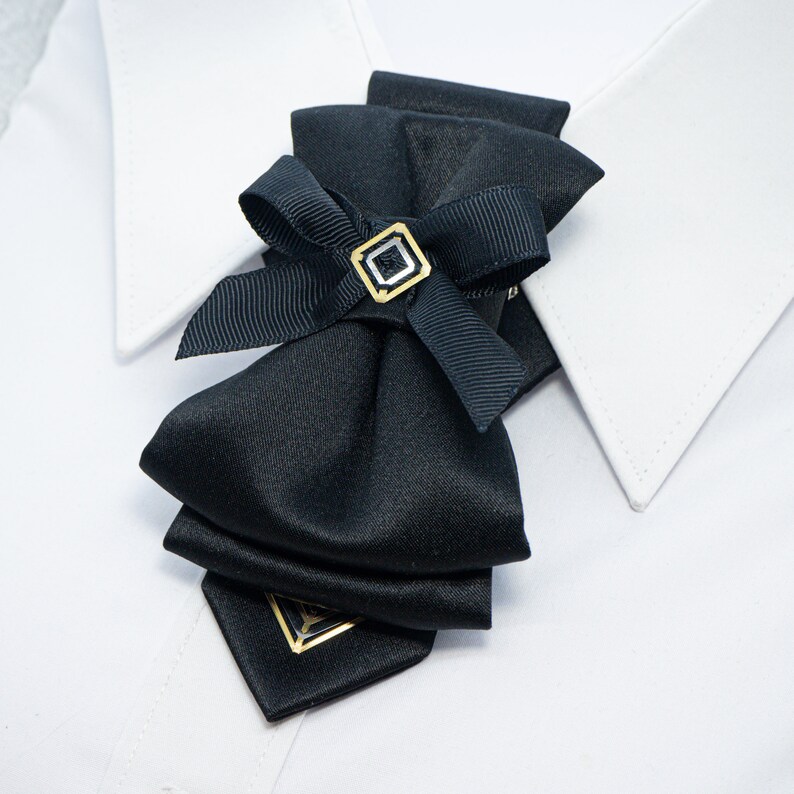 womens black bow tie