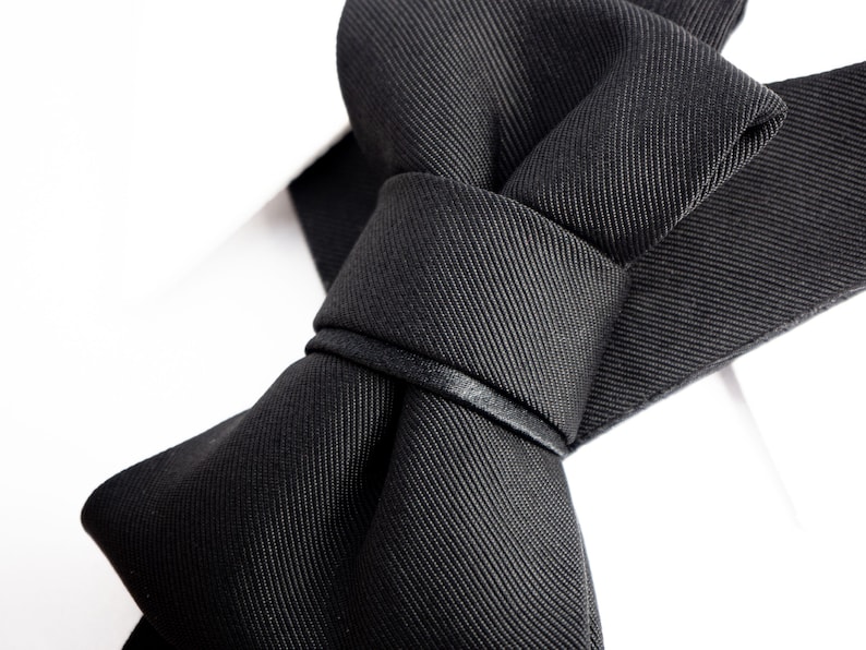 black wedding tie, unique design bow tie for wedding, original hand made luxury wedding tie