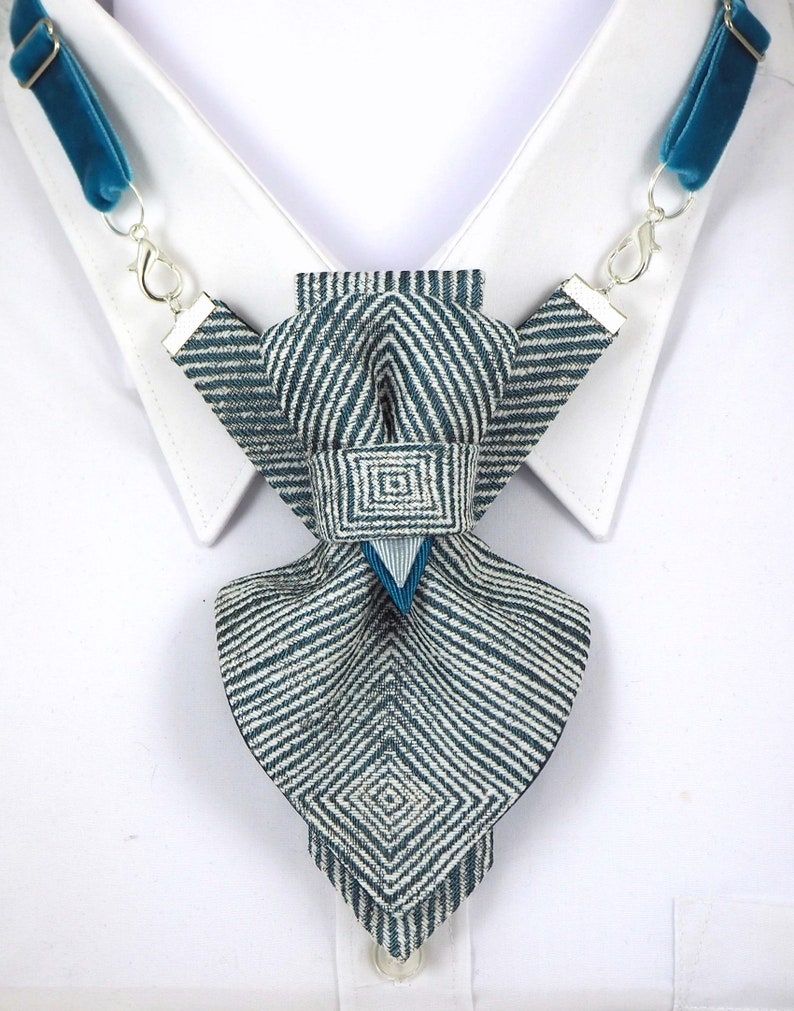 Gray neck tie for women, Stylish tie for girl and lady, Perfect gift for women, Unique and creative tie, Versatile neck accessorie for her