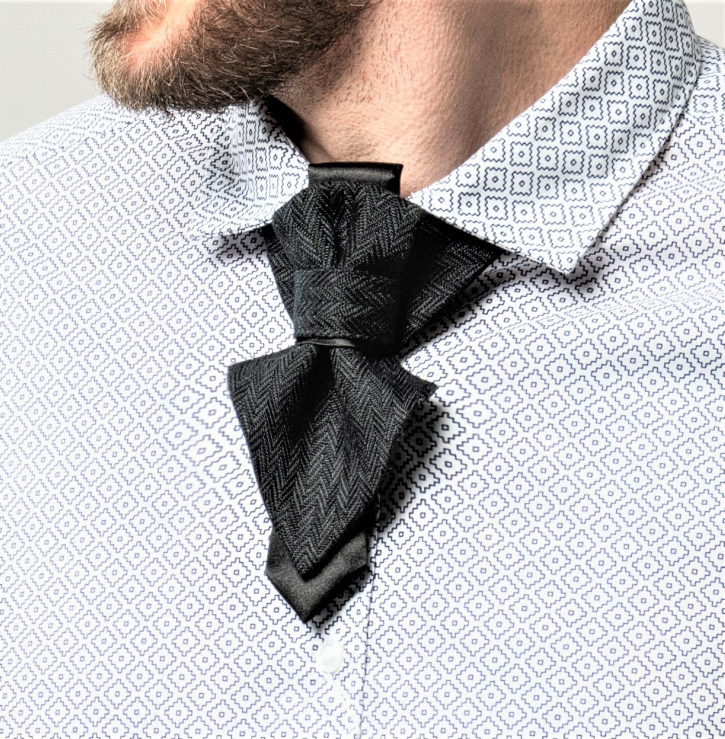 Elegant bow tie for men, black tie for cavaliers, wedding stylish necktie, Gift for him, Unique and creative tie "Viktor"