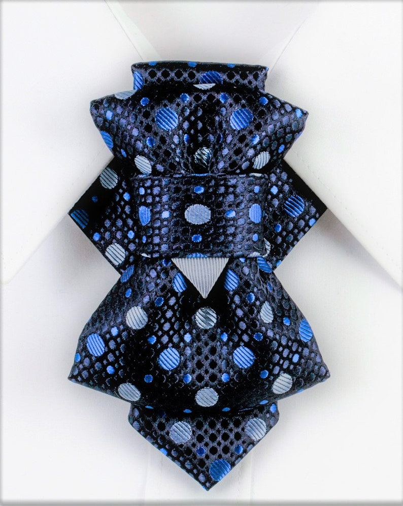 Elegant bow tie, Blue tie for men, Wedding bowtie created by Ruty Design Bow tie