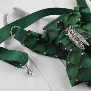 Green elegant bow tie for women, Handmade elegant ladies necktie, Stylish Neckwear For Women