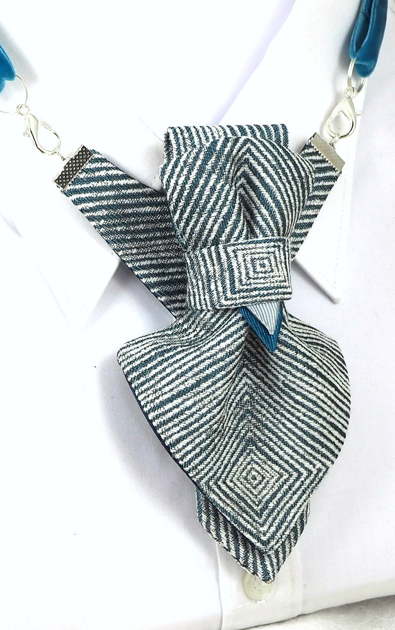 Gray neck tie for women, Stylish tie for girl and lady, Perfect gift for women, Unique and creative tie, Versatile neck accessorie for her