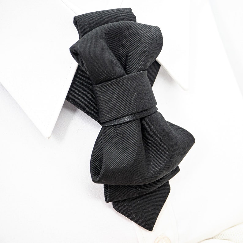 black wedding tie, unique design bow tie for wedding, original hand made luxury wedding tie