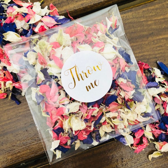 Biodegradable Wedding Confetti Pink Purple White Petals Etsy