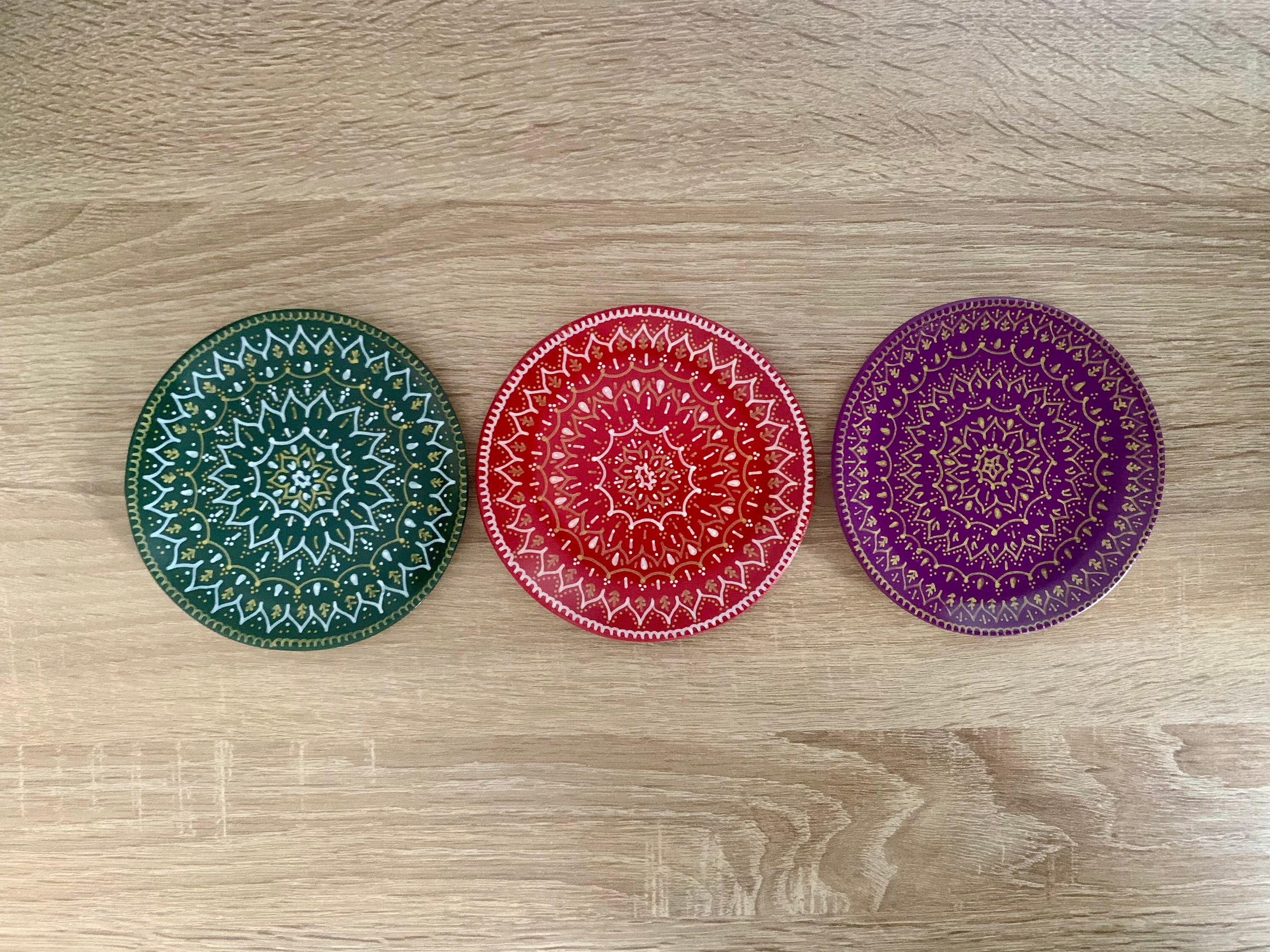 Handmade Air Dry Clay Ceramic Trinket Floral Mehndi Jewellery Etsy UK