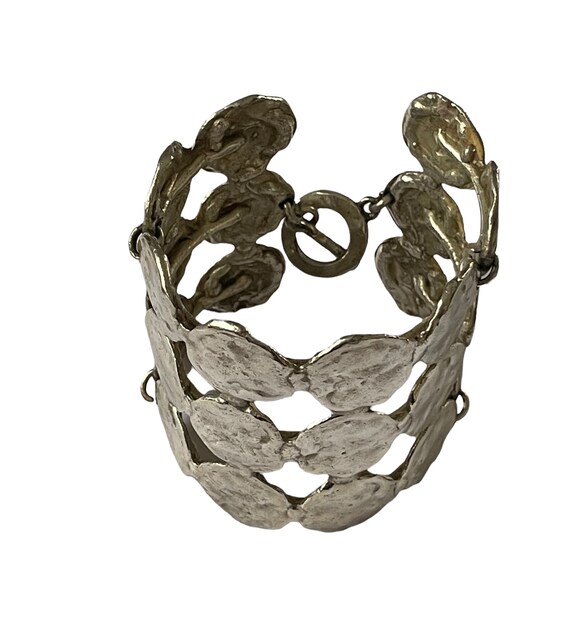 Bracelet Biche De Bere - Design Argenté En Métal - Bijou Occasion De Créateur