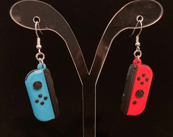 3D printed nintendo switch Joycon dangle earrings Perfect for that gamer geek gift