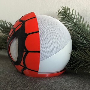 Amazon Echo Dot 4th Gen Stand Holder Spider-Man inspired accessory, home decor, smart home, gift, super hero, no way home image 5