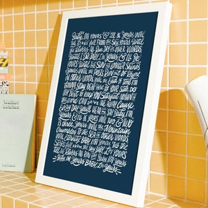 Arctic Monkeys Druck • Baby I 'm Yours • Songtext Wandkunst • Personalisierter Druck • Hochzeitsgeschenk • Jahrestagsgeschenk • Geburtstagsgeschenk