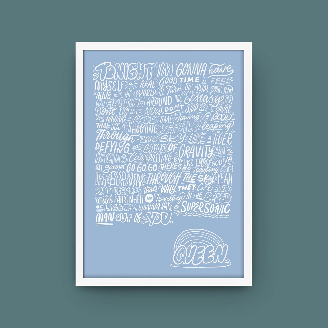 Don't Stop Me Now Queen Song Lyrics Wall Art - Etsy